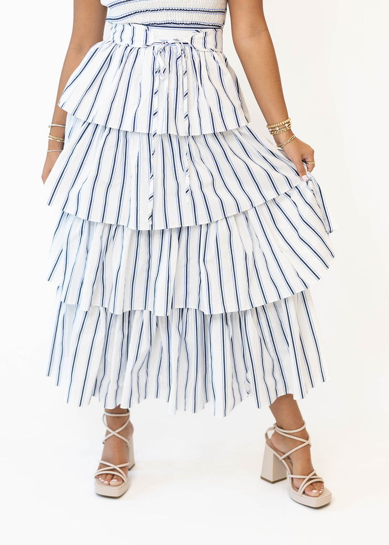 Nautical Stripe Midi Dress