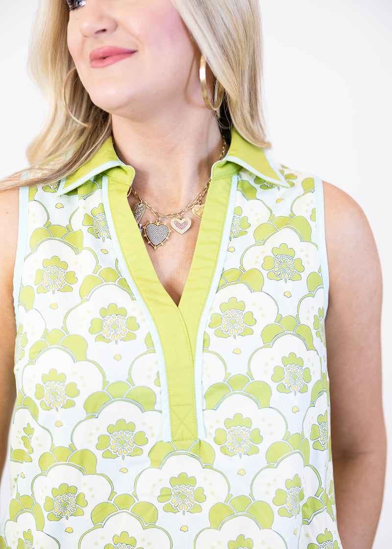 Lime and Orchid Mini Dress