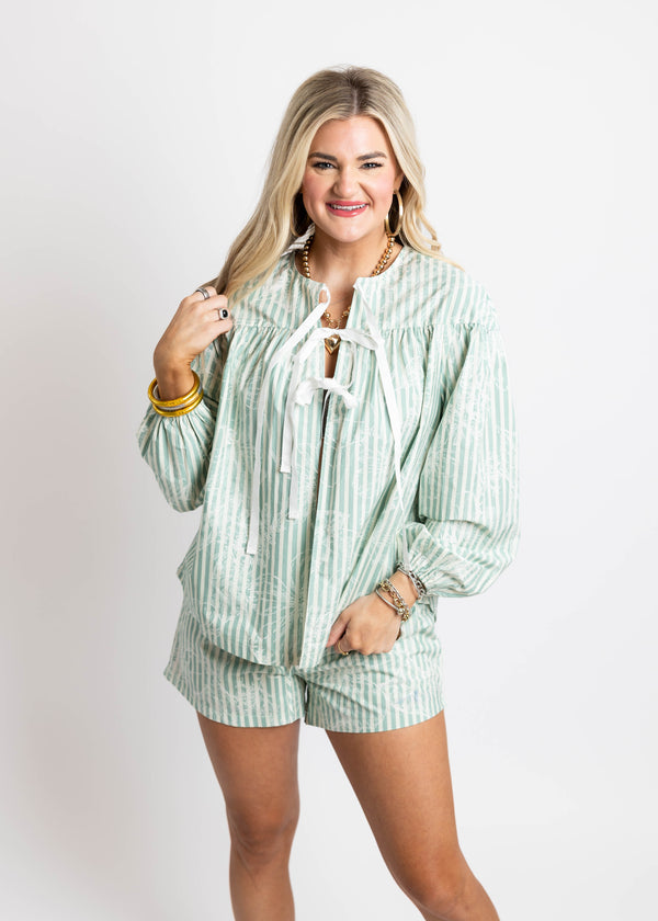 Sage Striped Set