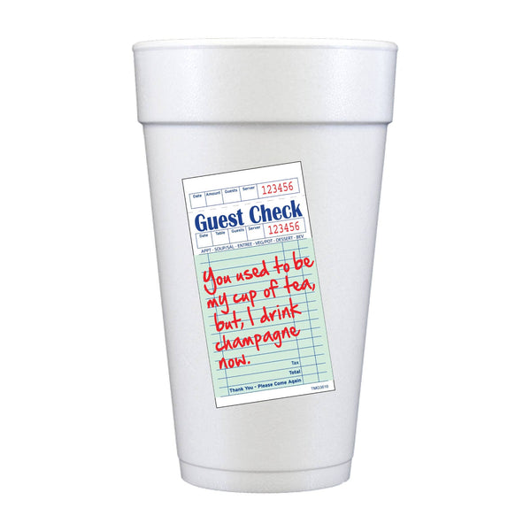 Guest Check Full Color Foam Cups - Girly