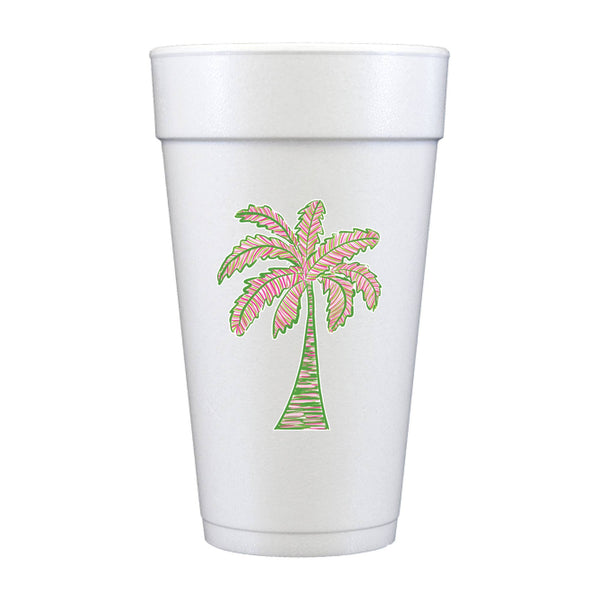 Fun Palm Tree Full Color Foam Cups - Summer