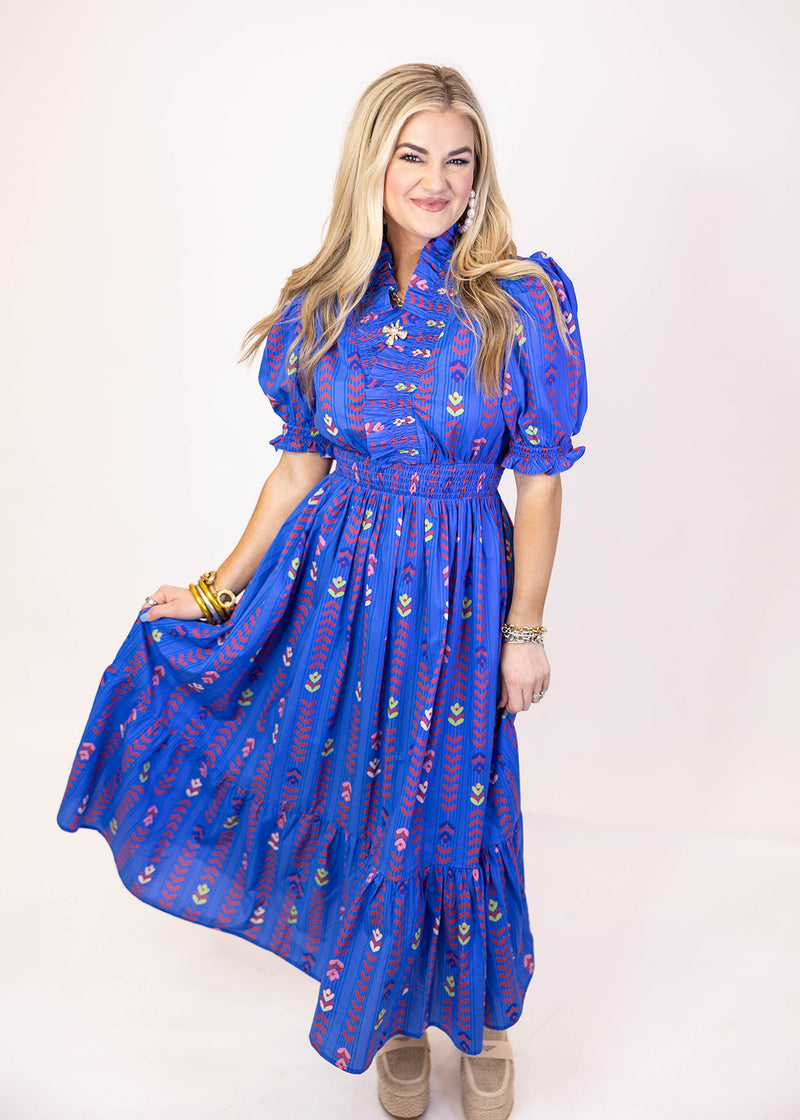 Cobalt Blue Midi Dress