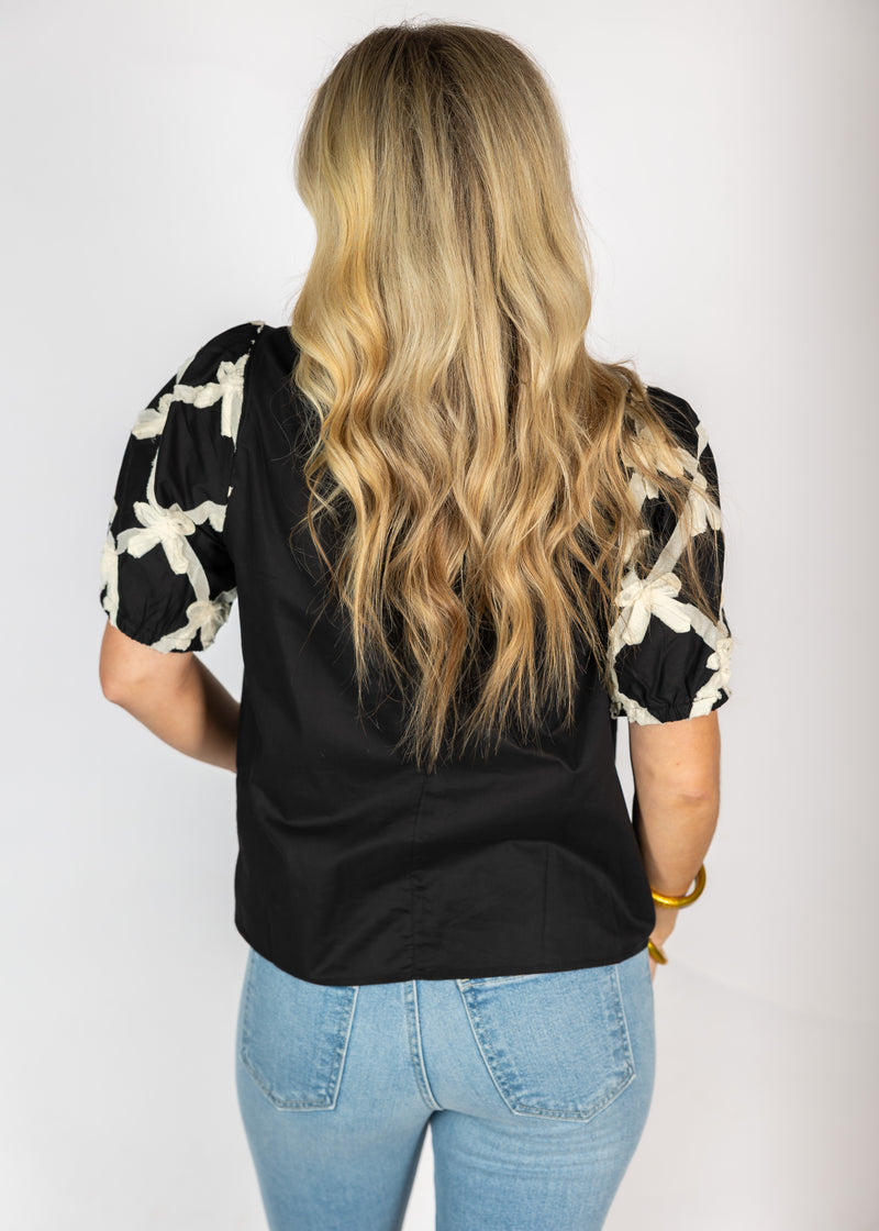 Diamond Bow Sleeve Top