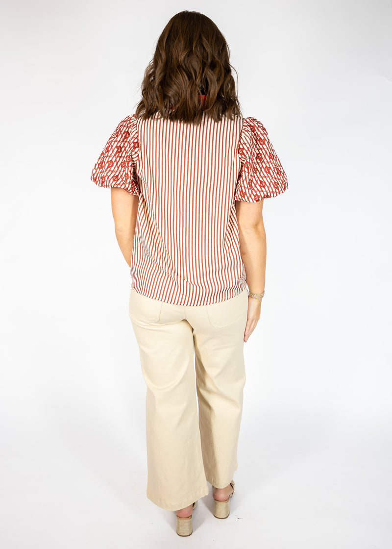 Rust Stripe Top