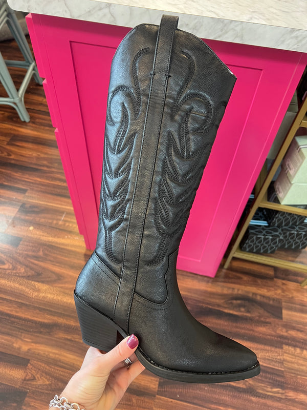 Dixie Black Cowgirl Boots