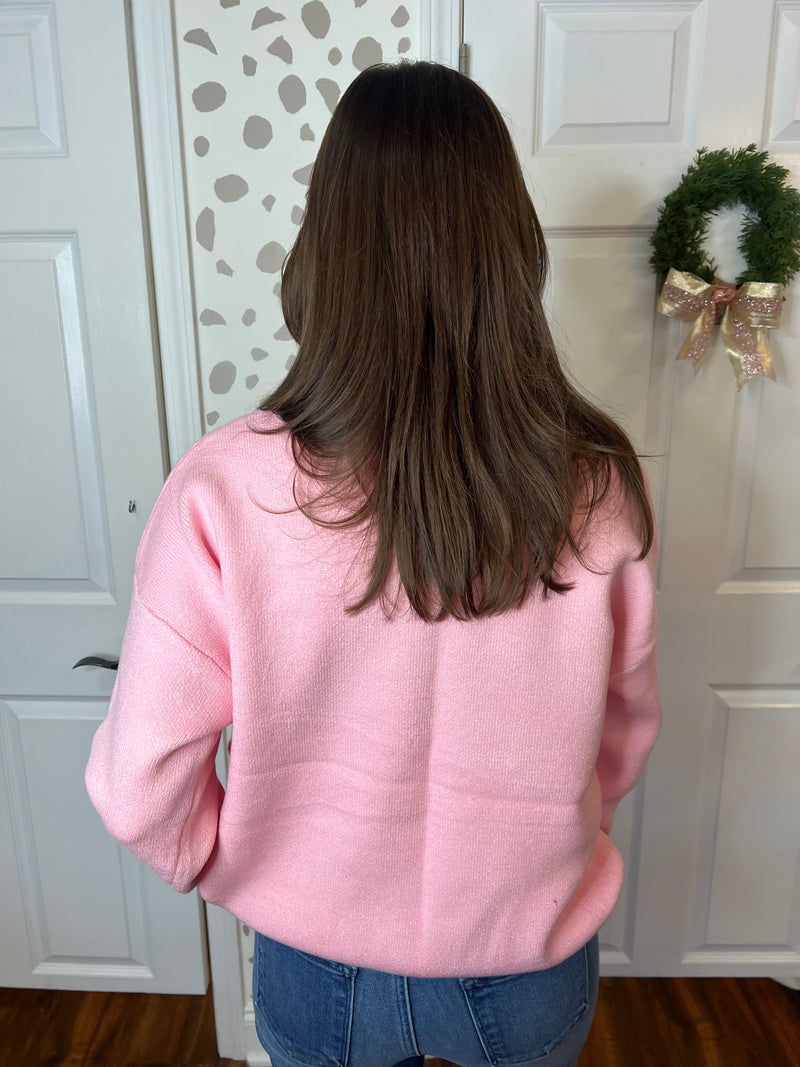 Pink Sparkle Tree Sweater