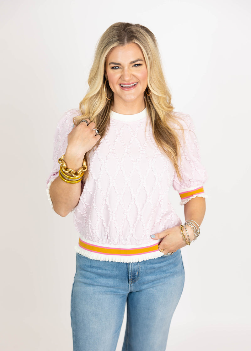 Diamond Texture Pink Top