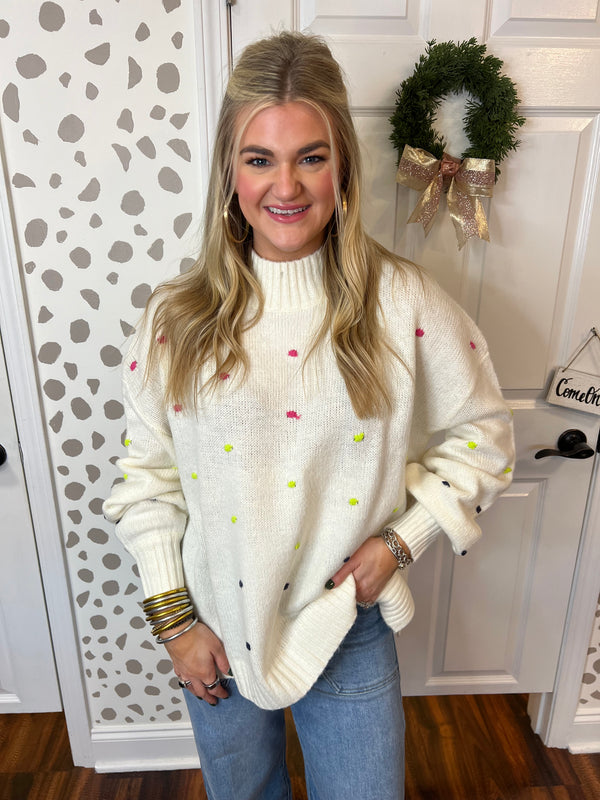 Novie Pom Pom Sweater