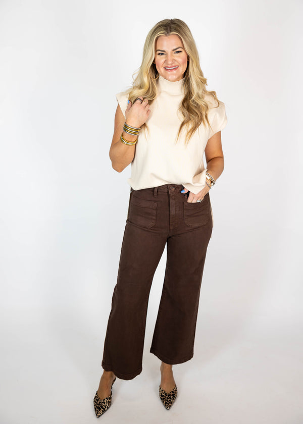 Oatmeal High/Low Sweater