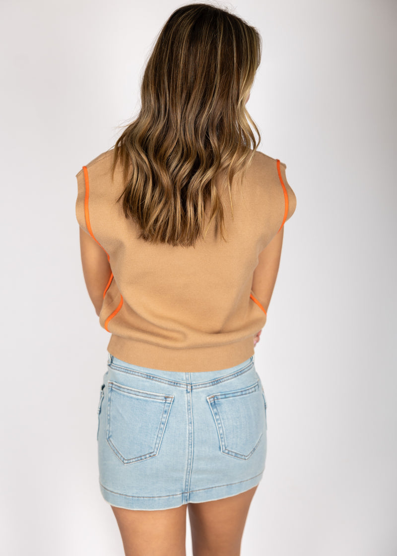 Orange Slice Knit Sweater Top