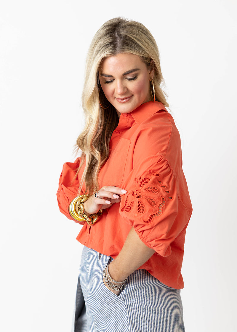 Coral Orange Top