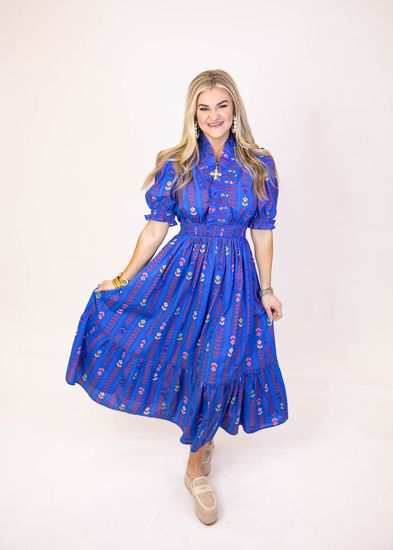 Cobalt Blue Midi Dress