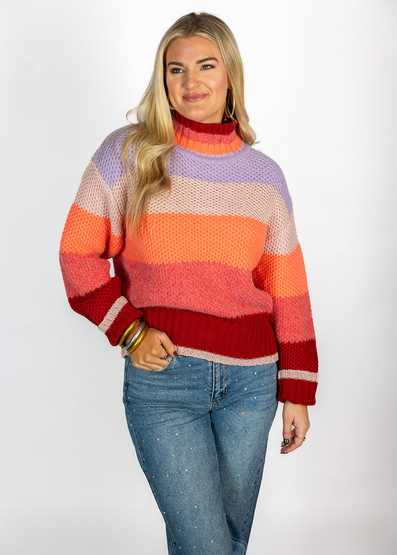 Color Craze Turtle Neck Sweater