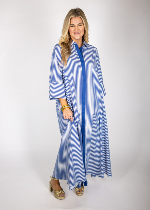 Navy Stripe Oversized Dress