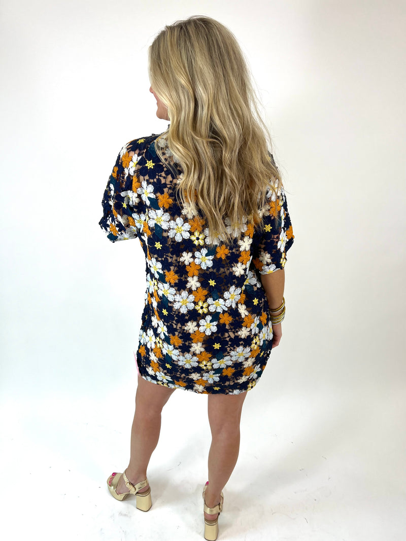 Lulu Navy Combo Dress: BuddyLove