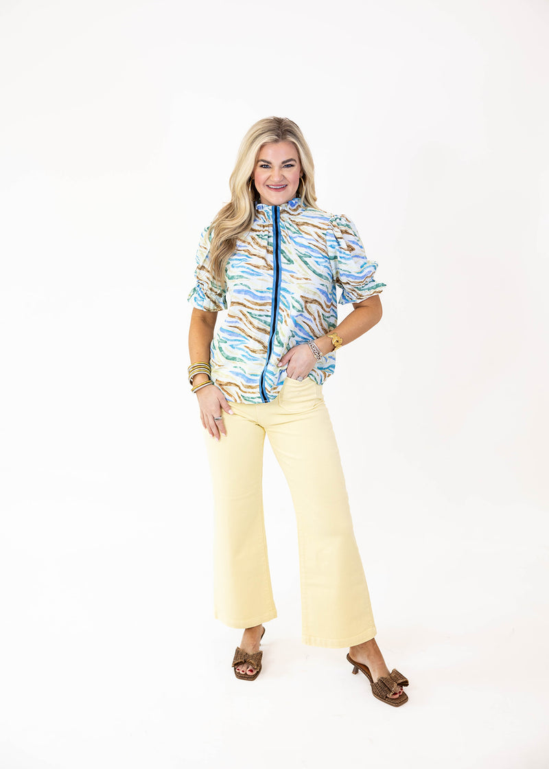 Abstract Zebra Top: Small
