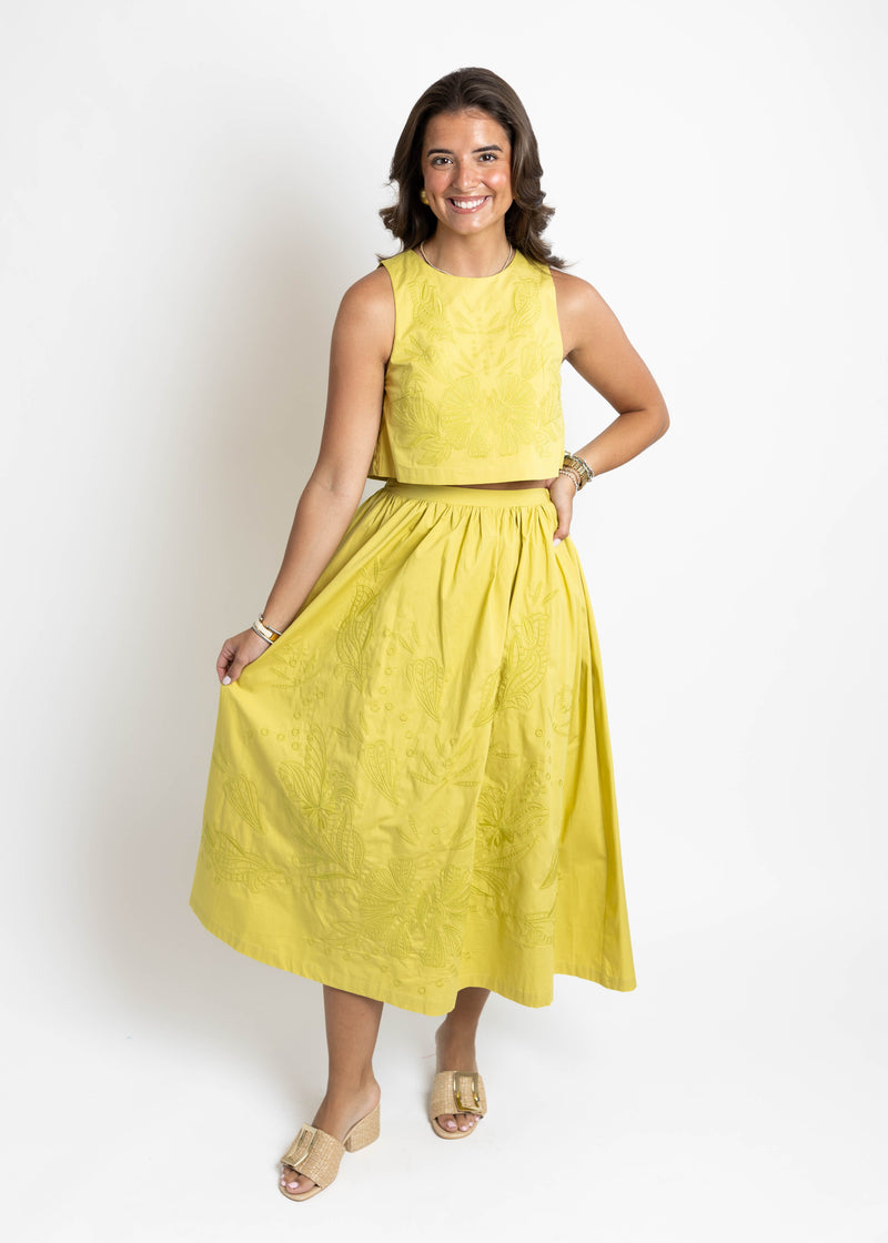 Lime Embroidered Set
