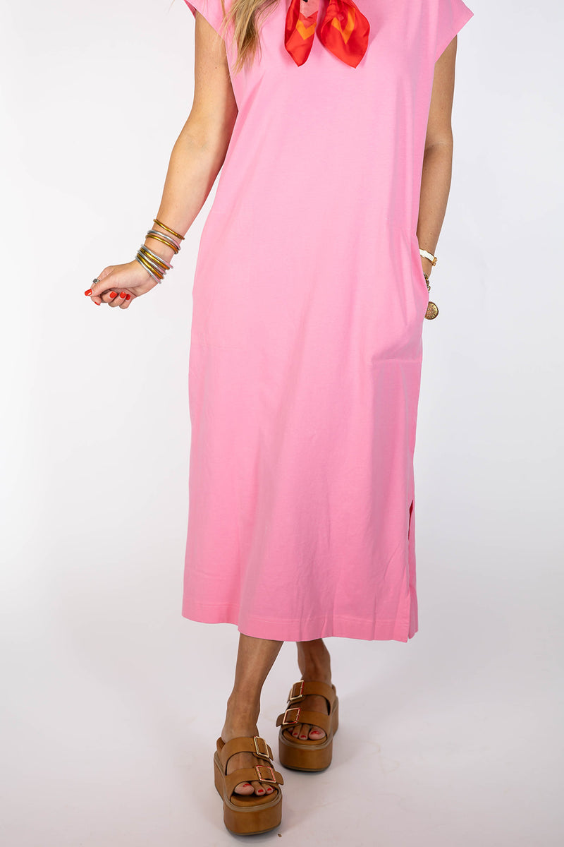 Hibiscus Pink Oversized Tee Dress