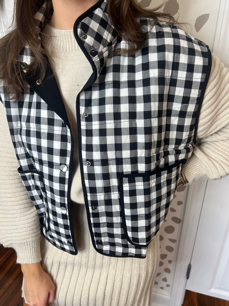 Checkered Quilt Vest