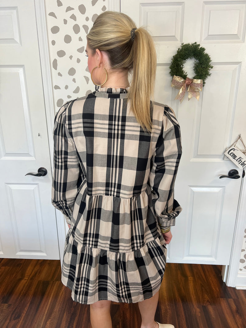 Black Plaid Dress