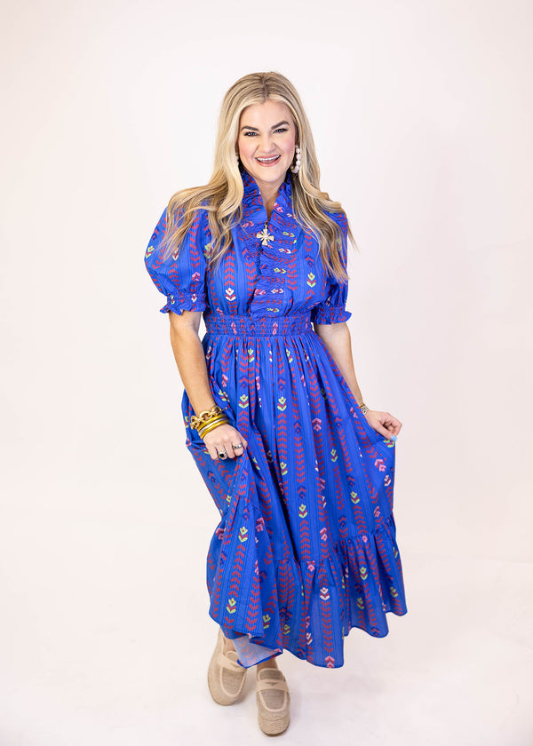 Cobalt Blue Midi Dress