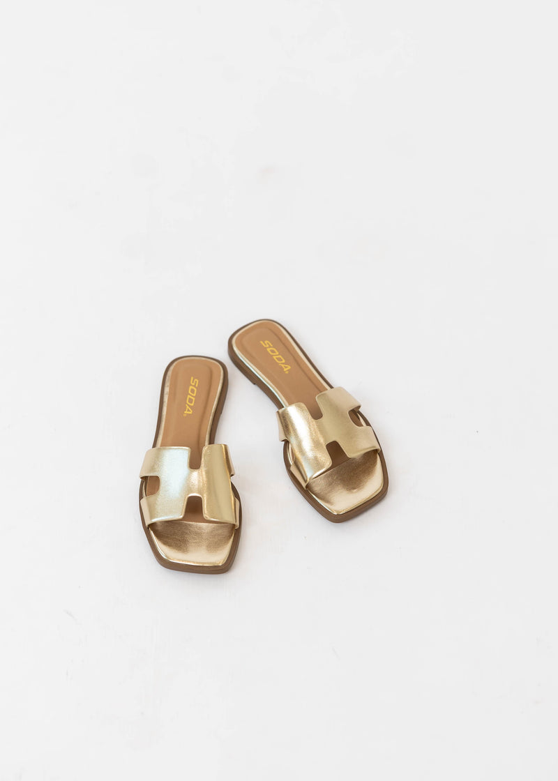 GOLD "H" SANDAL