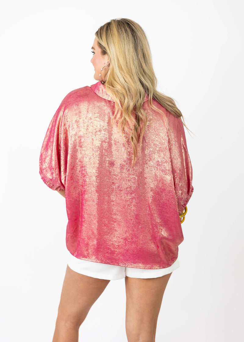 Magenta Shimmer Top