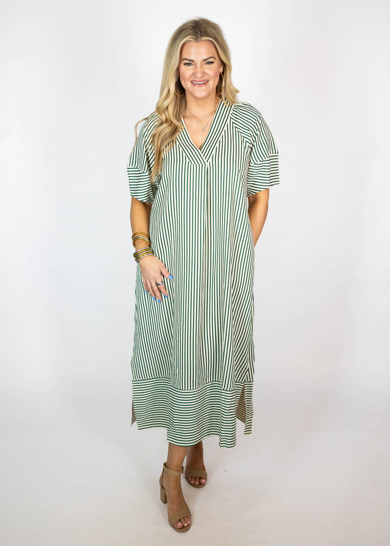 Forest Stripe Midi/Maxi Dress