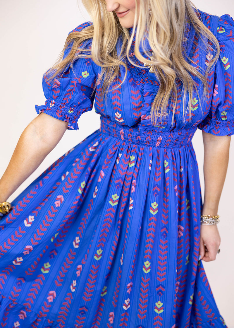 Cobalt Blue Midi Dress