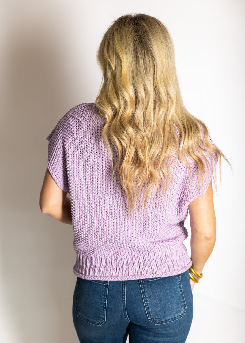 Lilac Mock Neck Sweater