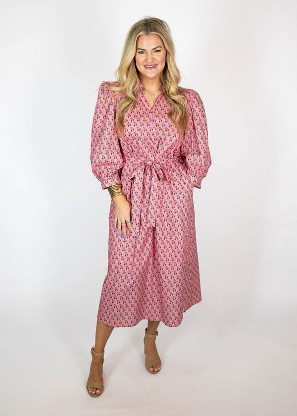 Prissy Pink Midi/Maxi Dress