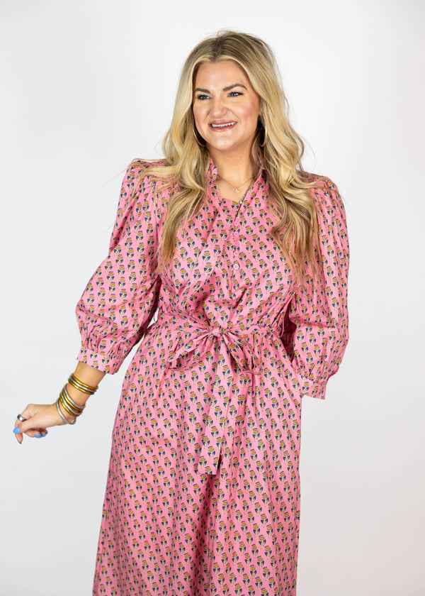 Prissy Pink Midi/Maxi Dress