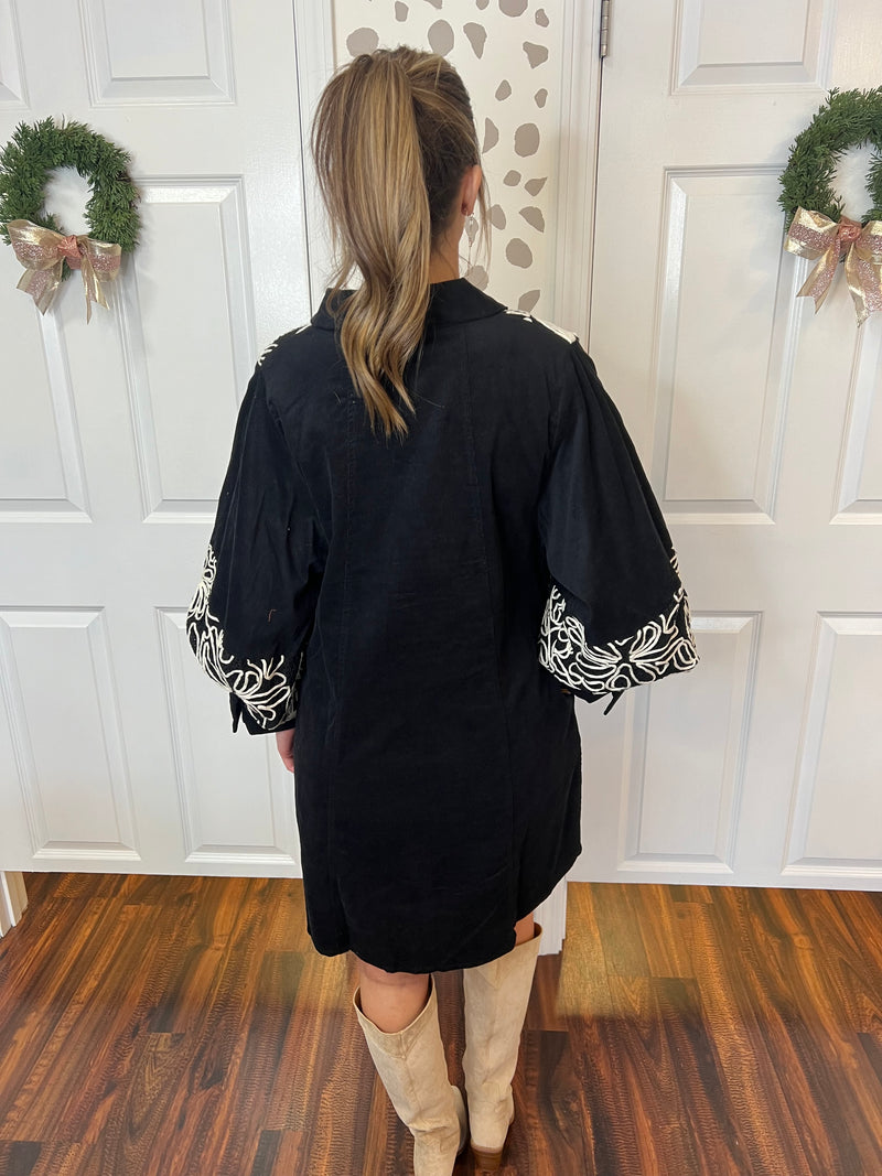 Western Black Mini Dress