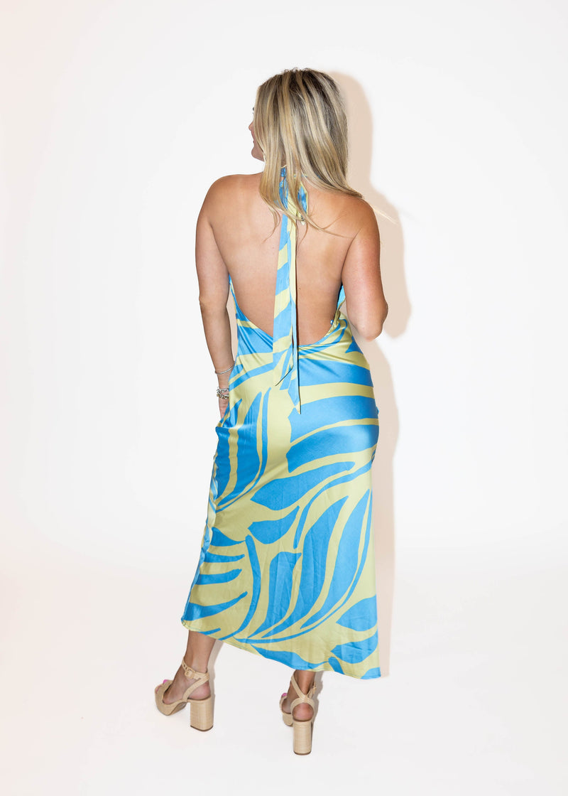 Ocean Waves Midi Dress: Medium & Large