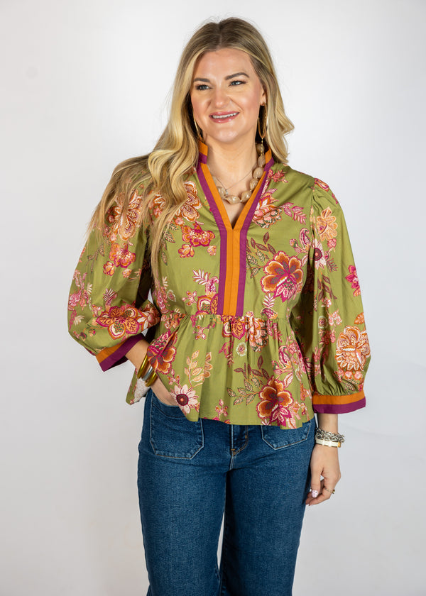 Olive Occassion Top