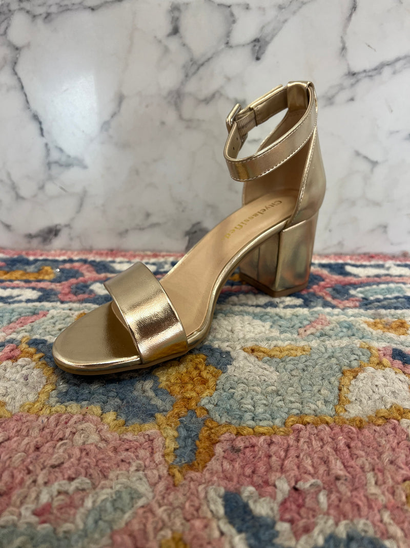 Gold Strap 2.5in Heel