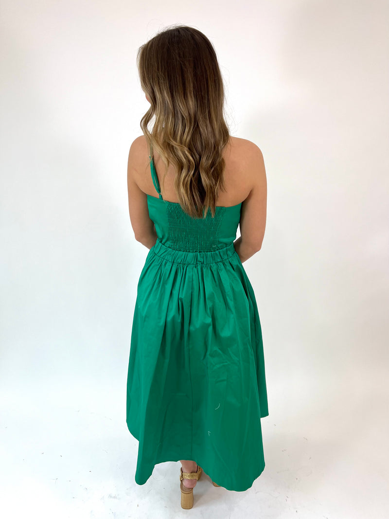 Emerald Knot Midi Dress