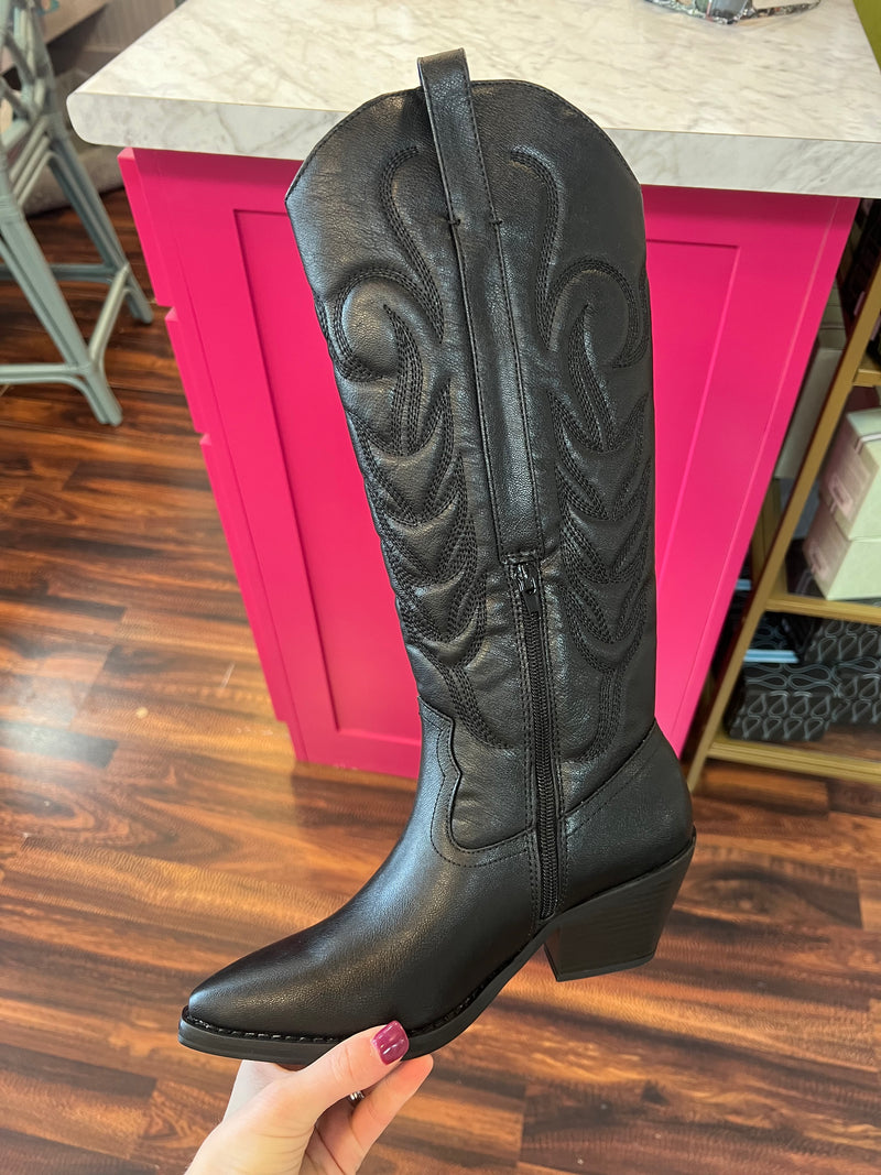 Dixie Black Cowgirl Boots