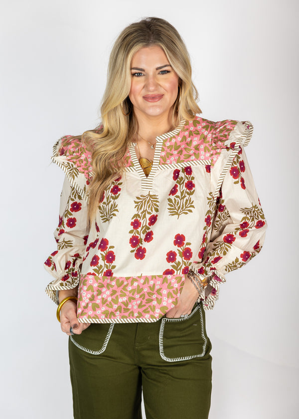 Plum Ruffle Top