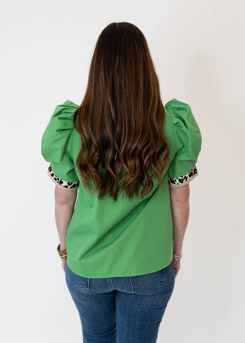 Green Cheetah Top
