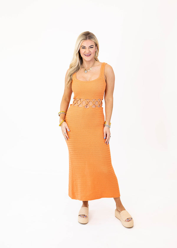 Orange Slice Crochet Dress