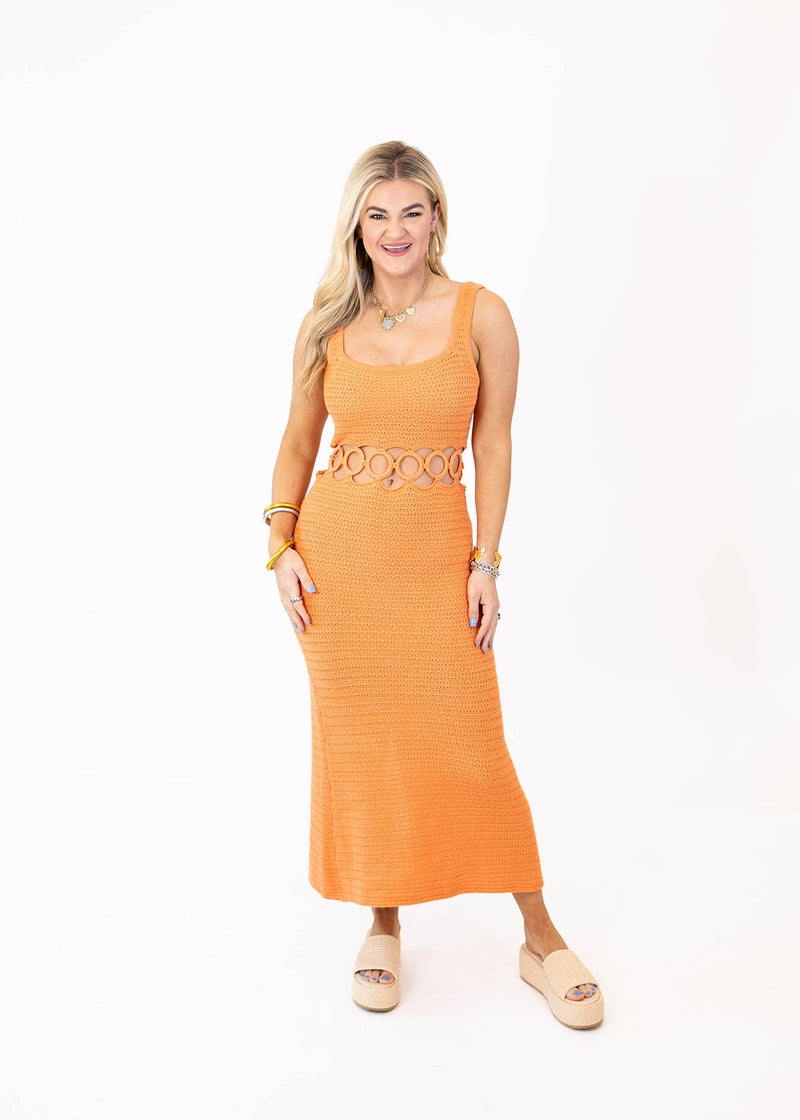 Orange Slice Crochet Dress
