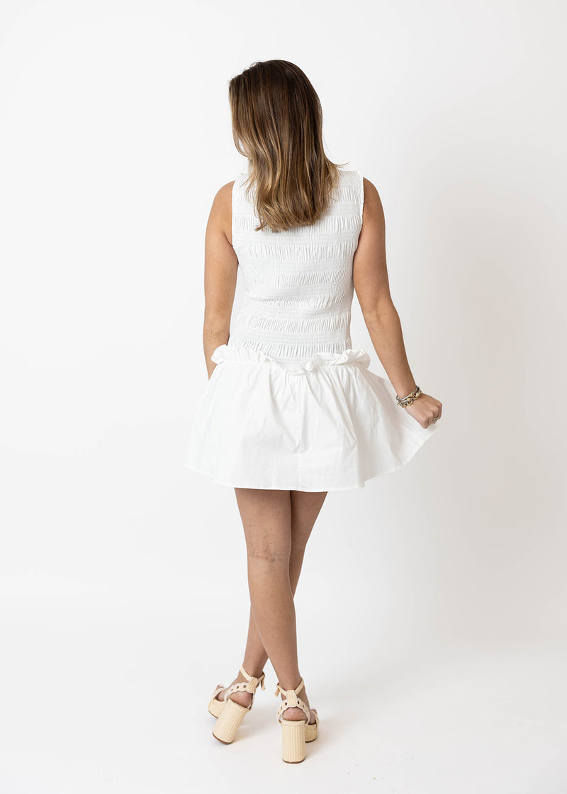 Lilly Low Waist Smocked Mini Dress