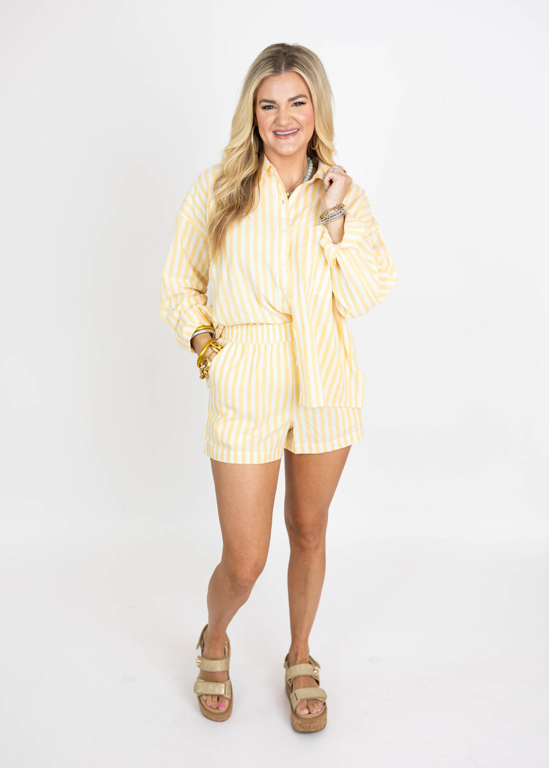 Lemon Stripe Shorts