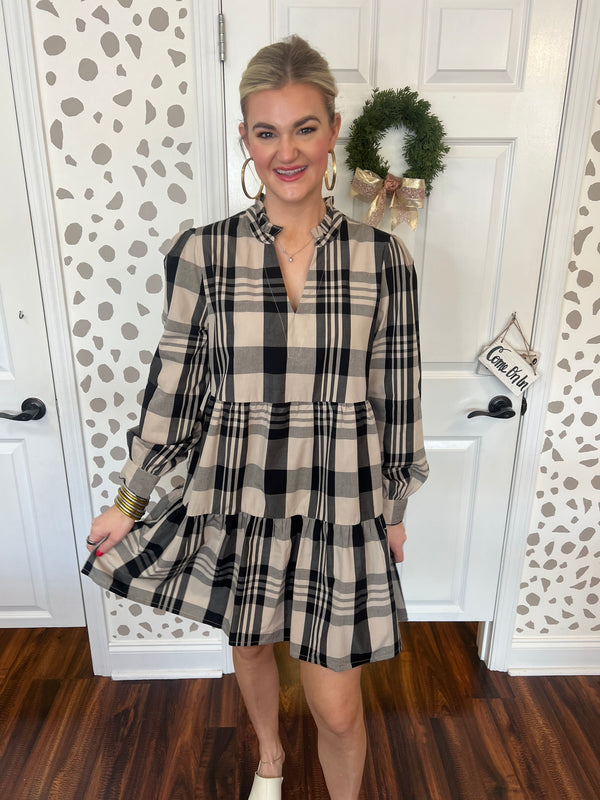 Black Plaid Dress