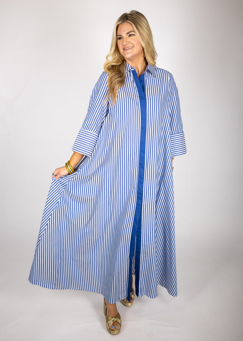 Navy Stripe Oversized Dress