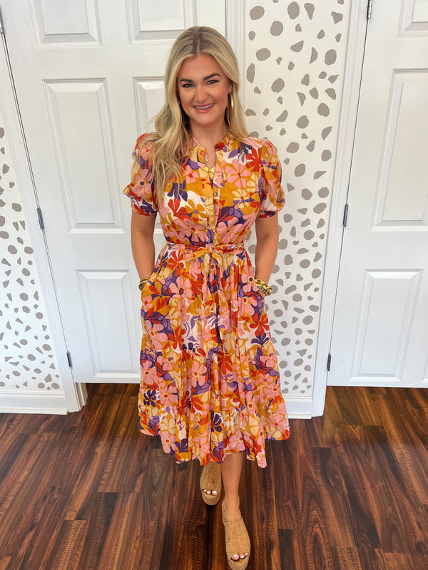 Bethany Floral Midi Dress