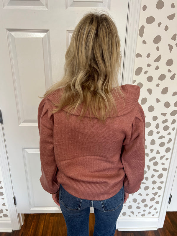 Rose Collar Sweater