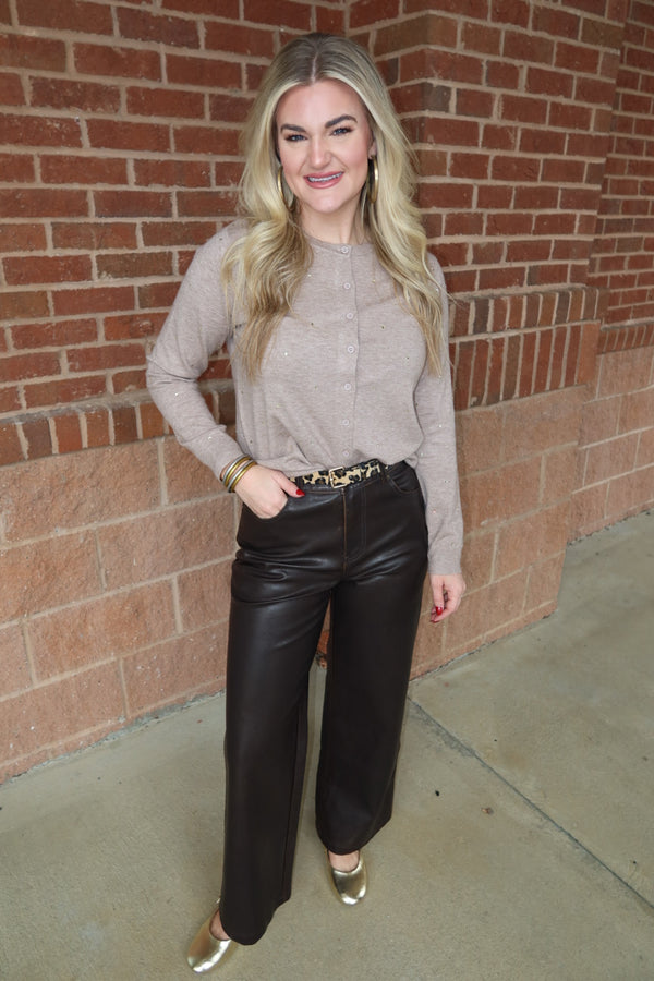 Taupe Sparkle Cardigan
