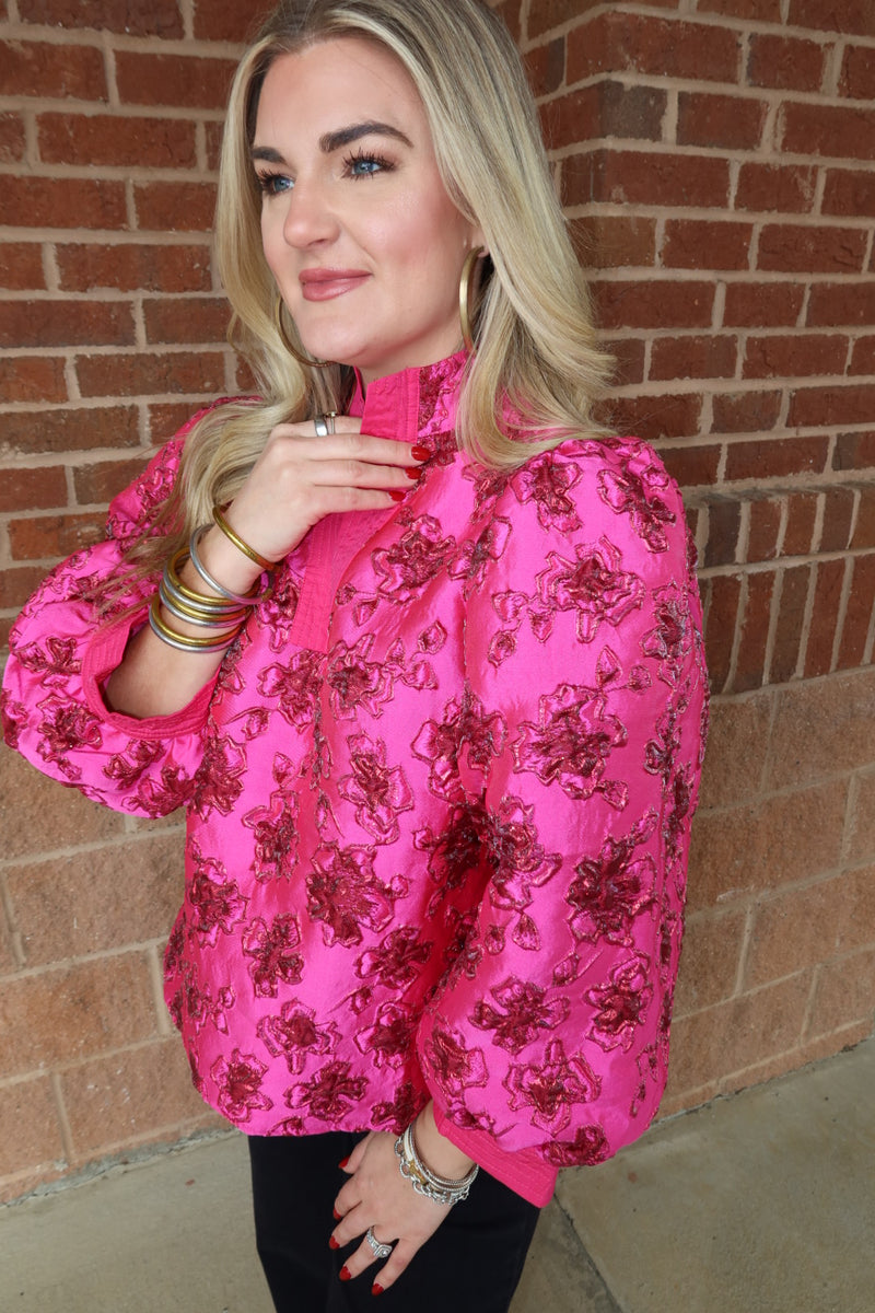 Magenta Shimmer Blouse